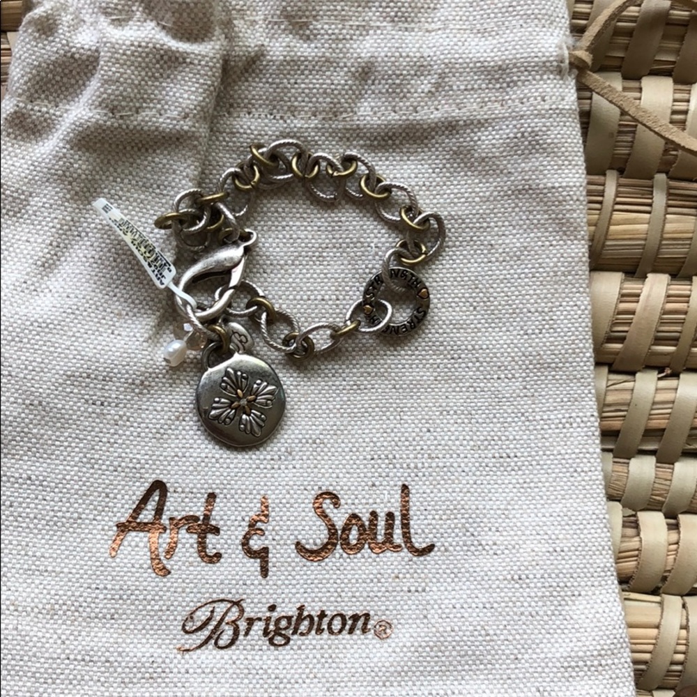 Brighton NWT two tone chain Angels bracelet Beauty